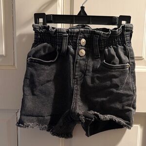 Zara Black Denim Kids Shorts